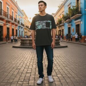 On the Byas floral pocket tee m